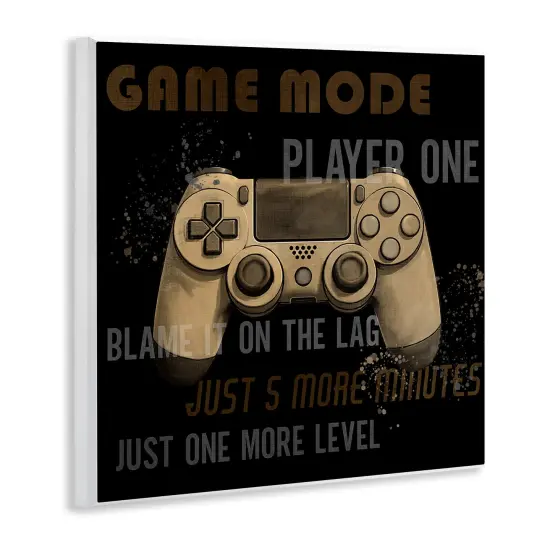 Stupell Industries Gamer Phrases Vintage Style Wall Plaque Design by Kim Allen {3}