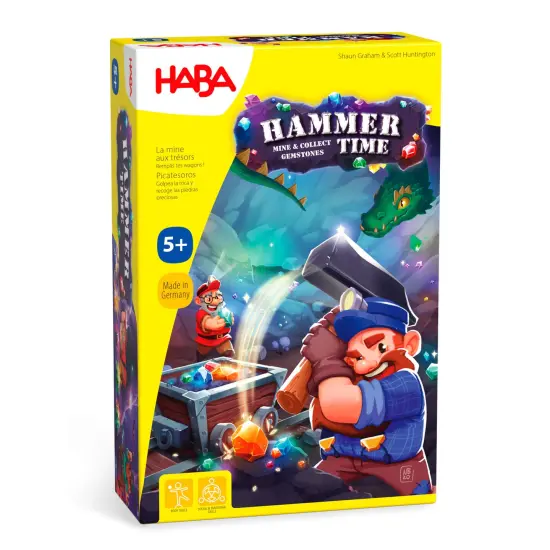 HABA Hammer Time: A Fun Kids Treasure Hunt Board Game, Family Party Game with Gems & Strategy for Ages 5+ Multicolor {1}