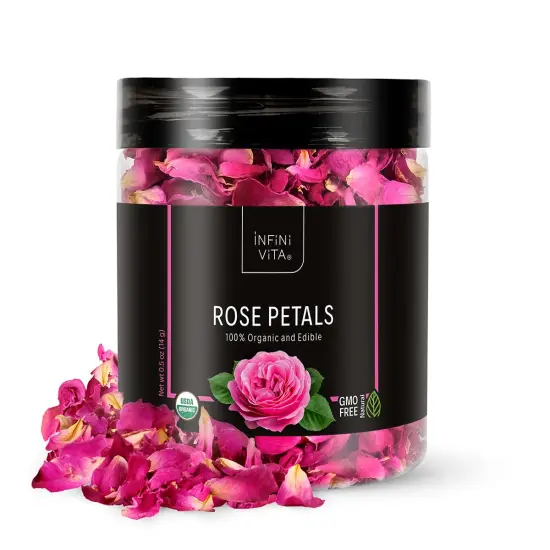 Dried Rose Petals 14g (0.5oz) - Edible Red Rose Tea - Dried Flowers for Cake Decorating, Drinks, Candle, and Soap Making {1}