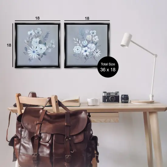 Stupell Industries Delicate Flower Bunches 2pc Floating Frame Set Design by Marilyn Dunlap {3}