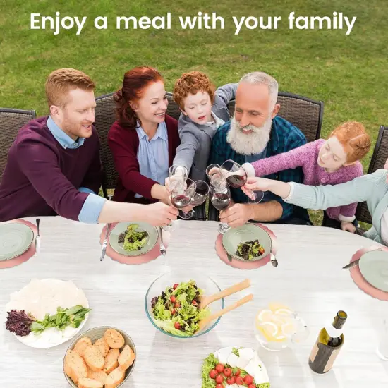 50PCS Rose Gold Round Disposable Paper Placemats - Elegant Table Decor {3}