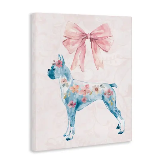 Stupell Industries Trendy Floral Dog Canvas Design by Carol Robinson {3}