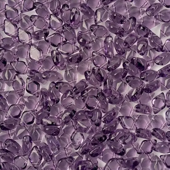 Matubo 2-Hole Czech Glass Transparent Gemduo Beads, 50g Amethyst {1}