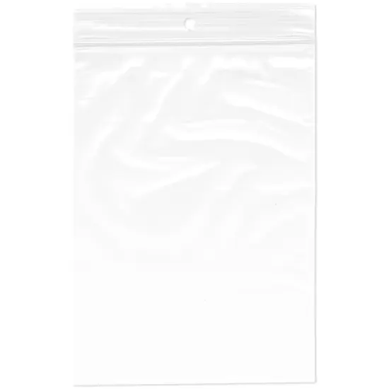 Plymor 5" x 7", 2 Mil with Hang-Hole Zipper Reclosable Plastic Bags {1}