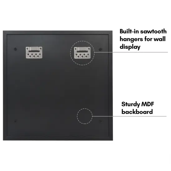 Americanflat 14x14 Minifigure Display Case with Polished Plexiglass - Holds 28 Minifigures - Freestanding or Wall-Mounted Display Case for Small Toy Collectibles - Black {5}