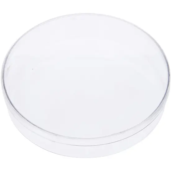 Pioneer Plastics 056C Clear Round Petri Dish Plastic Container, 4.3125" W x 0.875" H {1}