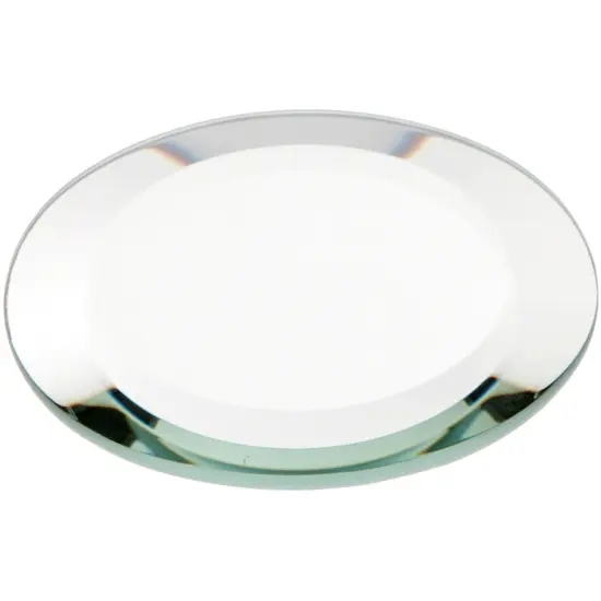Plymor 3" Round, 5mm Thick Beveled Glass Mirror Circle {1}