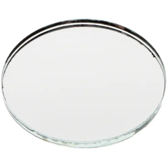 Plymor 1.5" Round, 3mm Thick Non-Beveled Glass Mirror Circle {1}
