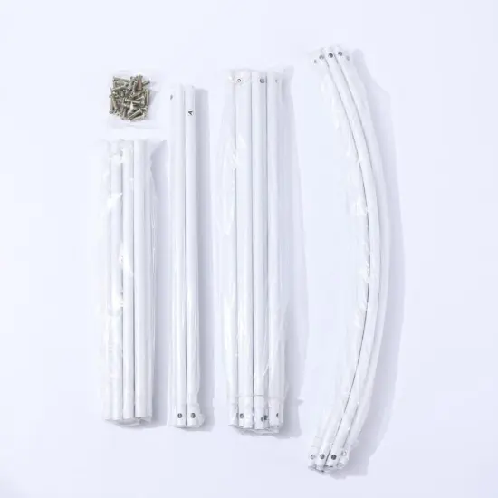 8ft Adjustable Metal Garden Arch Arbor Trellis {6}