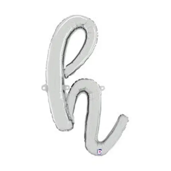 Betallic&reg; 24 Inch Script Letter Silver Air Fill Only Balloon {6}