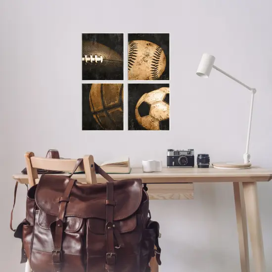 Stupell Industries Distressed Vintage Sports Balls Wall Plaque Design by Kim Allen {2}