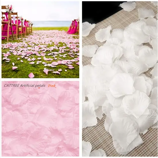 Artificial Flowers Petal for Valentines Decorations Suitable Weddings Valentine's Day Anniversaries Party Romantic Table Flower Decor Special Night Fake Rose Petals {2}