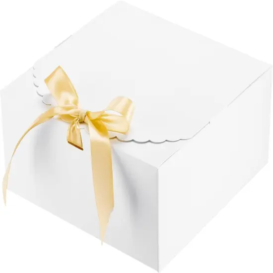 6 Pack 8x8x4 White Gift Boxes with Lids for Presents White Gift Box Bulk for Gifts Birthday Wedding Party Bridesmaid Proposal Box Christmas {1}