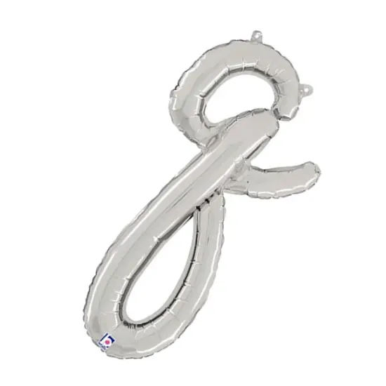 Betallic&reg; 24 inch Script Letter Q Silver Air Fill Only {3}