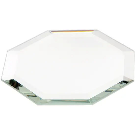 Plymor 2.5" Octagon, 3mm Thick Beveled Glass Mirror {1}