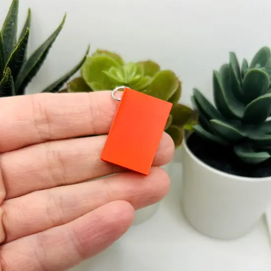 1, 4, or 20 Pieces: 3D Red Book Charms {3}