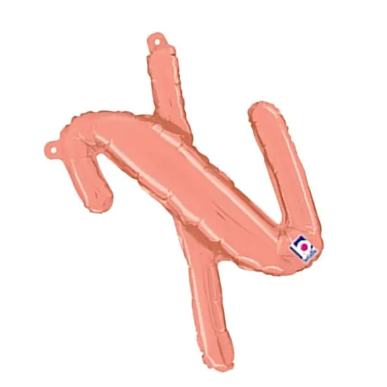 Betallic&reg; 14 inch Script Letter X Rose Gold Air Fill Only {6}