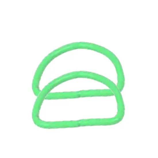 Metal D Ring 1 Inch Lime Green Plated Loop Ring {1}