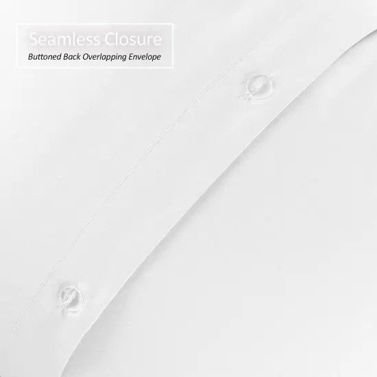 Soft Pillow Shams Set of 2 - Double Brushed Microfiber Pillow Covers - Hotel Style Premium Bed Pillow Cases, with 1.5&rdquo; Decorative Flange, Euro 26"x26" - White {4}