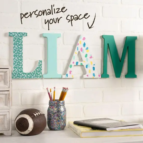 Plaid Wood Unfinished Letter, 8" Wooden Surface Perfect for DIY Arts and Crafts Projects {2}