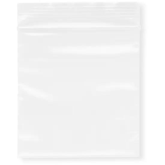 Plymor 3" x 3", White 2 Mil Zipper Reclosable Plastic Bags {1}