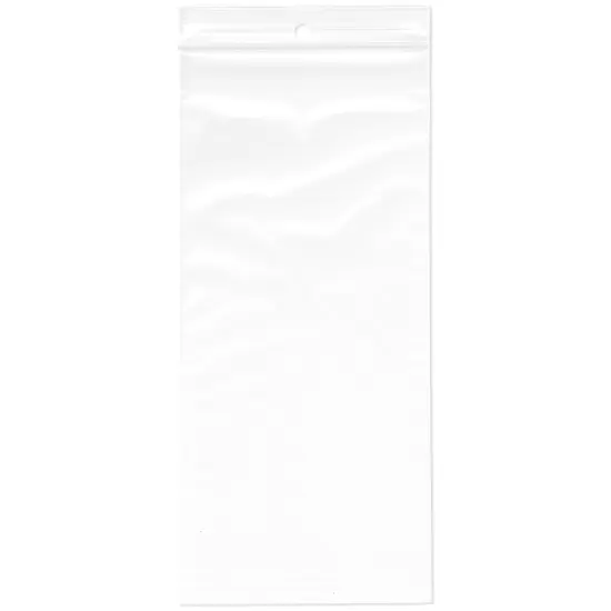 Plymor 4" x 9", 2 Mil with Hang-Hole Zipper Reclosable Plastic Bags {1}