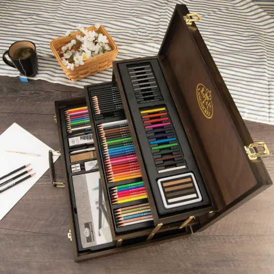 RSET-ART4452 | 115 Piece Sketching & Drawing Espresso Art Set {2}