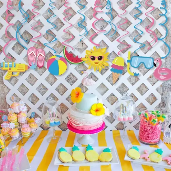 Pool Party Decorations,Summer Decor,Pool Hanging Swirl Decorations,Themed Birthday Party,Ceiling Decorations for Home,Classroom,Office {2}