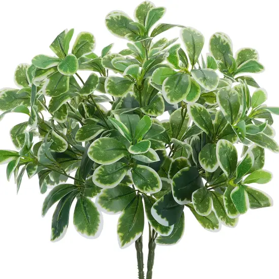 Artificial Shrubs Artificial Shrubs Real Touch Artificial Greenery Fake Plants Silk Schefflera Bushes Indoor Outdoor Garden Front Proch Office Home Table Centerpieces Wall Hanging Decor 2pcs {1}