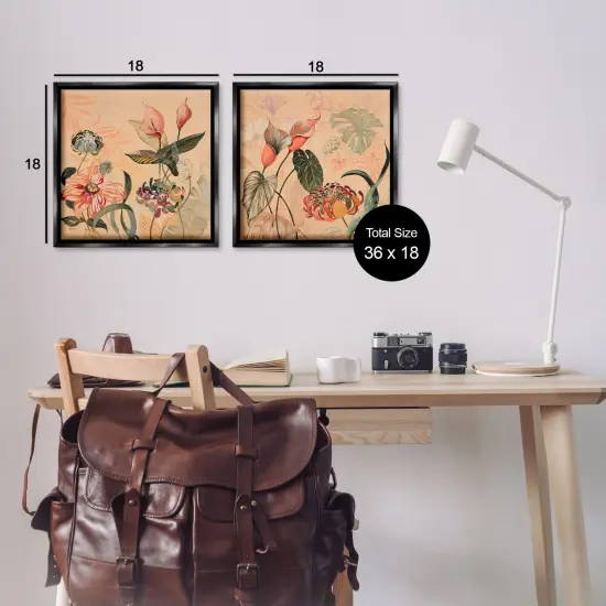 Stupell Industries Elegant Flower Organics 2pc Floating Frame Set Design by Dusza {3}