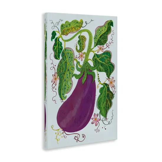 Stupell Industries Whimsical Detail Eggplant Canvas Design by Kay Widdowson {3}