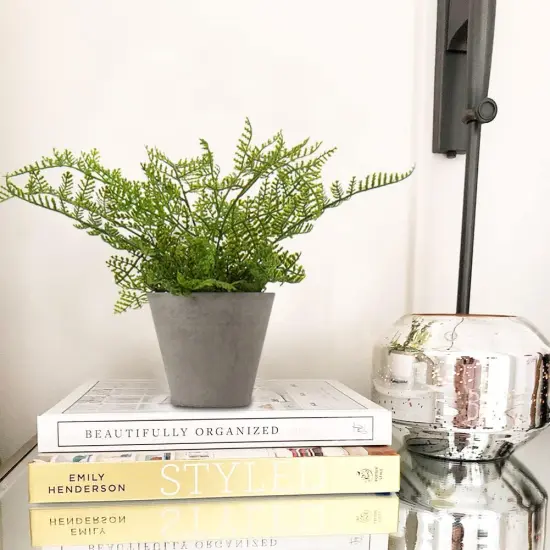 2PCS Fake Plants Potted Artificial Plants Greenery Faux Fern Eucalyptus D&eacute;cor Plant for Indoor Home Office Bathroom Harmhouse Decoration {5}