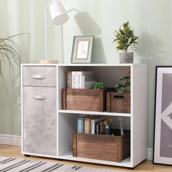 Farmhouse Antique Black Wooden Crate for storage,Rustic Decorative Boxes,Set Of 3 Extra Large Nesting Wooden Storage Crates For display ,Handmade Natural Solid Wood Box (Rustic Black) {2}