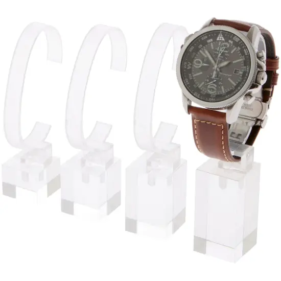 Plymor Clear Acrylic 4 Piece Watch Display Set {1}