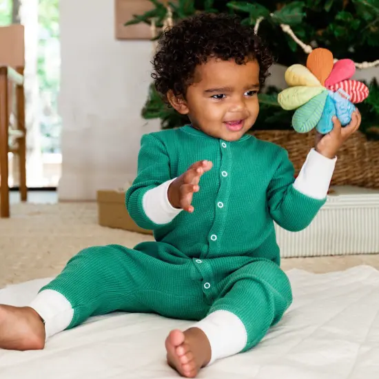 HABA Rainbow Baby Ball - Machine Washable Baby Sensory Toys - Ideal Baby Toy for Teething, Tummy Time Toys for Ages 6 Months & up Multicolor {7}