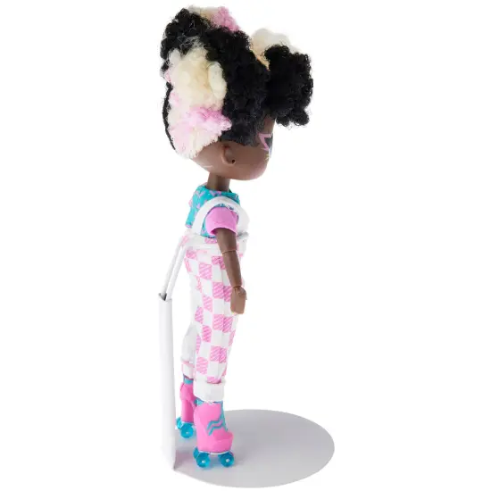 Plymor DSP-4125W White Adjustable Doll Stand, fits 7, 7.5, 8, 8.5, and 9 inch Slim Waist Dolls or Action Figures, Waist is 1.125" - 1.5" wide, 3.25" - 4" around {7}