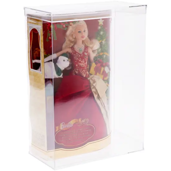 DollSafe Deluxe Clear Folding Display Case with Acrylic Top and Base for 11-12 inch Dolls or Action Figures, 9.5" W x 5" D x 13" H {4}