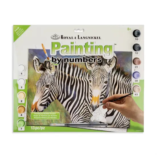 PJL49 | Painting by numbers&trade; 13pc 11.25" x 15.375" Grevy's Zebra Painting Project {1}