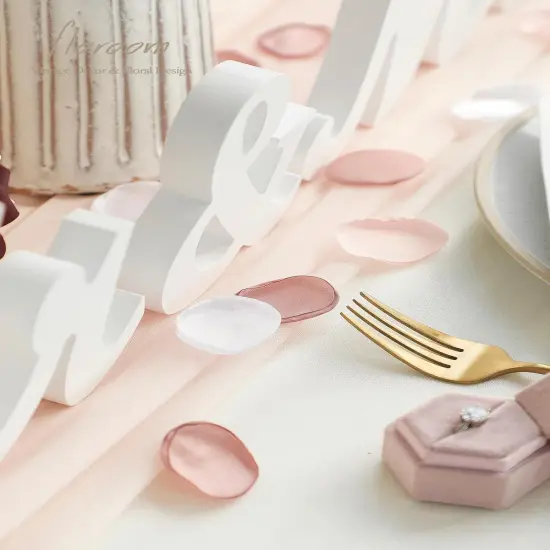 300pcs Rose Petals Dusty Rose Blush Faux Silk Flower Petals for Wedding Flower Girl Basket Aisle Scatter Dinner Table Centerpieces Party Confetti Bridal Shower Romantic Night Decoration {5}