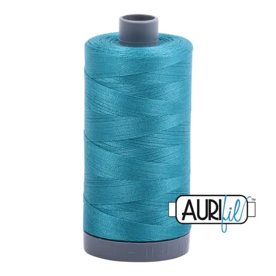 Dark Turquoise (4182) | 28wt Large Spool (750M / 820Y) | Aurifil Thread {1}