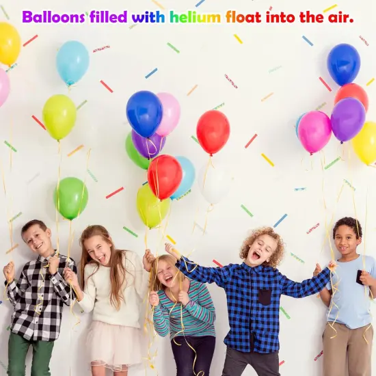 100pcs Balloons 12 Inch Rainbow Latex Balloons with 12 Assorted Colors {3}