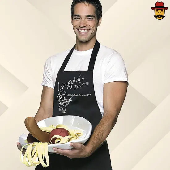 Linguini and Meatballs Apron Adult Costume Funny Pasta Food Outfit Halloween Party Accessory {2}