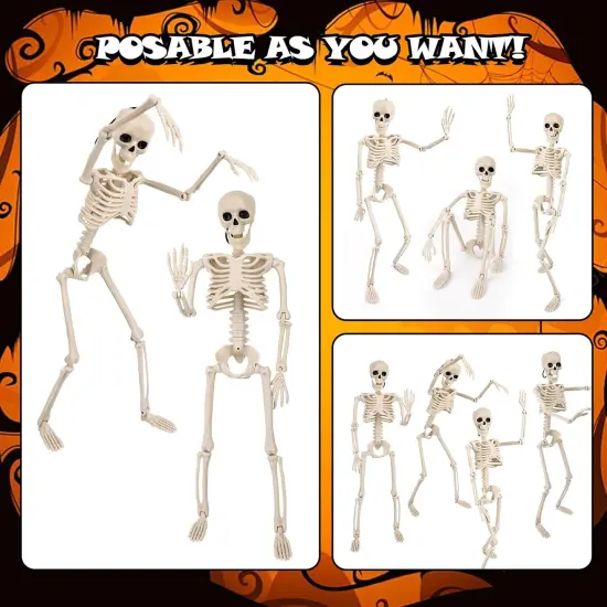 1PCS Halloween Skeleton Decorations, 16" Halloween Full Body {4}