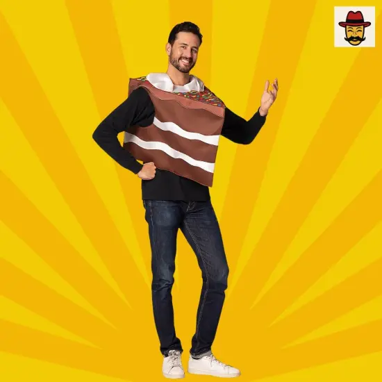 Slice of Chocolate Cake Costume Funny Dessert Tunic {4}