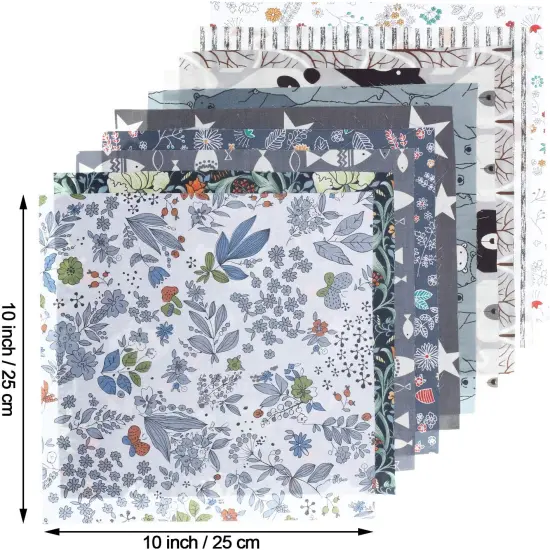 30 Pieces 10 x 10 Inches Cotton Fabric Bundle Squares {2}