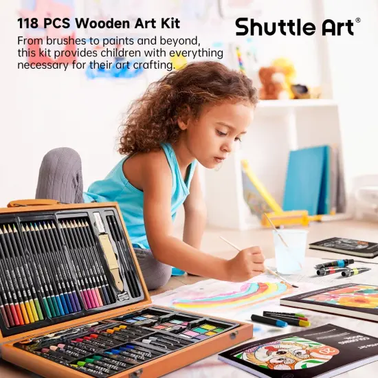 118 Piece Deluxe Art Set for Kids Adults {5}
