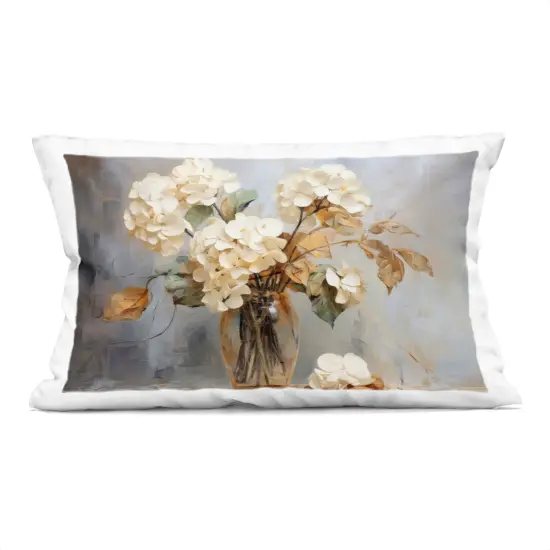 Stupell Industries Aged With Grace Hydrangeas Indoor Pillow, 14 x 7 x 20 {1}