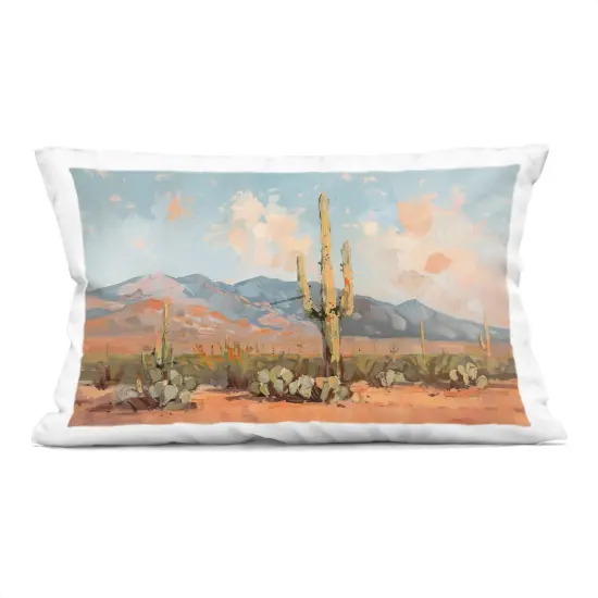 Stupell Industries Pink Desert with Daubed Clouds Indoor Pillow, 14 x 7 x 20 {1}