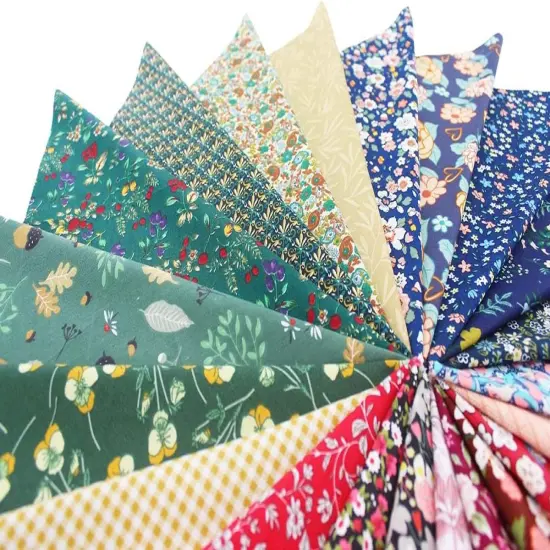 10x10 - 42pc Dark Floral Cotton Precut Fabric Bundle for Quilting {3}