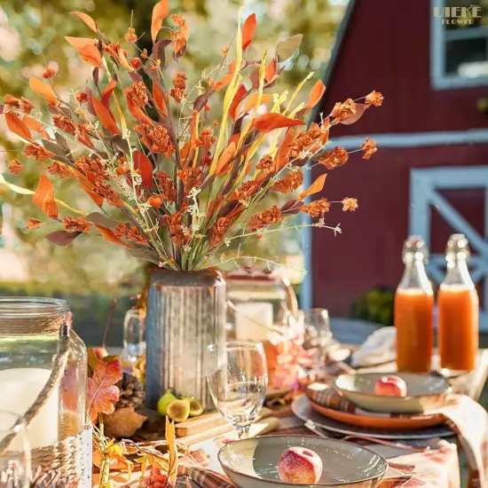 Fall Stems Artificial Autumn Leaves {3}